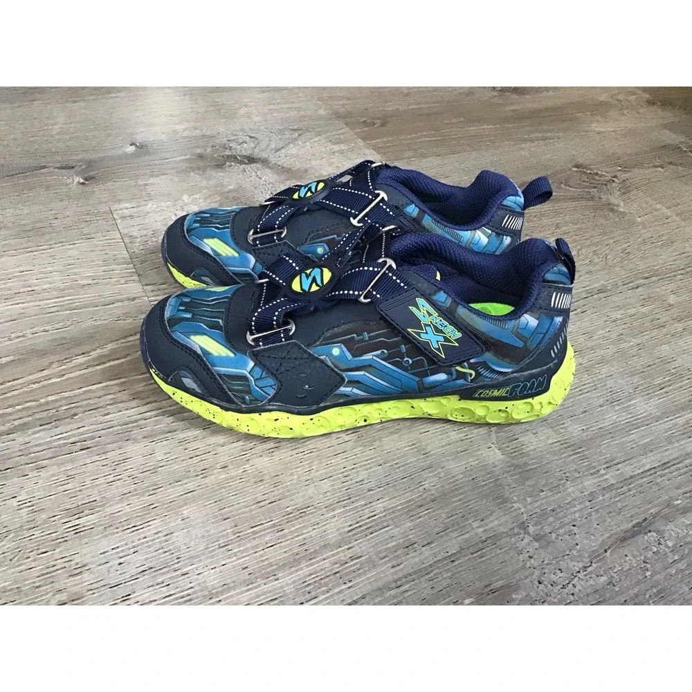 Skechers Cosmic Foam-PORTAL X 97502L Blue Shoes Youth Boys Size 2